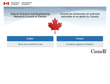 Tablet Screenshot of nserc.gc.ca